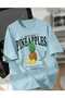 Unisex Men/Women Pineapples Custom Printed Oversize Cotton T-Shirt T-Shirt