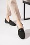 Lerbeg Single Stone Buckle Women's Knitwear Ballerina Black - 4