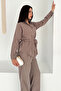 Waist Tie Detailed Shirt and Pleated Pants Set – Grace - 2