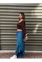 Petrol Color Ethnic Embroidered Pants with Cap - 5