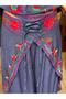 Purple Color Embroidered Pants Blouse Set - 7
