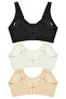 Seamless Bra - Balance |   Laser Cut Stone Seamless Gathering Plus Size Women's Bra 3-Pack - 2