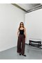 New Season Linen Fabric Wide-Leg Pants with Elastic Waist and Double Buttons - 5