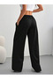 Unisex Unprinted Basic Baggy Cut Wide Leg Sweatpants - 3