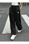 Unisex Minimal Horse Printed Baggy Cut Wide Leg Sweatpants - 7