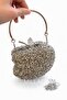 Stone-Embellished Apple Shape Evening Dress Bag with Metal Handle and Chain Strap Evening Bag - 2