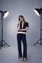 Women's Short Sleeve Modal Tracksuit Set with Stone Detailing and Garnish