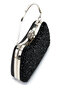 Amanda Evening Dress Handbag with Ring Detail and Stones, Black - 3