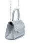 Special Design Shiny Textured Shelia Evening Dress Handbag Silver - 2