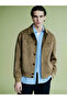 Lcw Vision Beige Standard Fit Men's Suede Coat