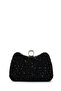 Amanda Evening Dress Handbag with Ring Detail and Stones, Black