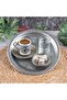 20 cm Serving Presentation Tray 9 Pcs 430 Quality Chrome Steel – Does Not Tarnish, Appetizer Kebap Coffee Presentation Tray - 5