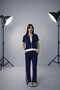 Women's Short Sleeve Modal Tracksuit Set with Stone Detailing and Garnish - 2