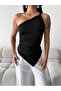 Women's Shoulder Detail Design Blouse Black - 2