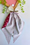 Daisy Figured-Lace Detailed Long Fabric Bow Buckle - Holiday Buckle - 3