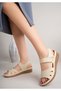 Aryan 101-990 D.R Recommended Orthopedic Women's Sandals Beige - 3