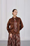 Patterned Satin Skirt Suit