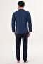 3126 Indigo 100% Cotton Plus Size Men's Pajama Set - 4