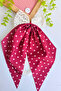 Daisy Figured-Lace Detailed Long Fabric Bow Buckle - Holiday Buckle - 2