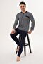 3134 Navy Blue Large Size Men's Pajama Set