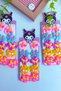 Girl's Colorful Rubber Buckle with Butterfly Figure 5 Pairs 10 Pieces - 2