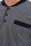 3134 Navy Blue Large Size Men's Pajama Set - 5