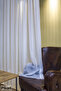 Silvery Bamboo Tulle Curtain - Natural Texture - 1X3 Dense Pleats - Professional Installation
