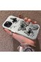 iPhone 15 Compatible Silicone Edge Hard Back Anti-Fall Phone Case Butterfly Pattern
