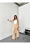 New Season Woven Fabric Double Buttoned Extra Wide Leg Palazzo Pants with Elastic Back - 4