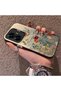 Realme C55 Compatible Silicone Edge Hard Back Anti-Fall Phone Case Flowers Pattern