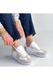 Lunga White Leather Lace-Up Sports Shoes - 4