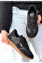 Lunga Black Leather Lace-Up Sports Shoes - 2