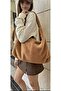 The Moiss Large Size Casual Plush Tan Women's Bag