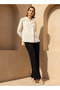 Shirt with Polka Dot Print and High-Low Hem - 2