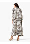 Printed Women Shirt Dress with Concealed Placket - 4