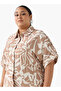 Relaxed Fit Tie-Up Detail Shirt with Floral Print - 4
