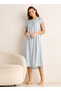 Midi Night Dress Short Sleeves Floral Print Viscose - 2