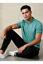 Men Short Sleeves Textured Polo T-shirt - 2