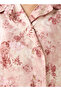 Shirt with Floral Print and High-Low Hem - 4