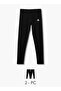 Pack of 2 Elasticated Full Length Leggings with Logo Design