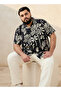 Men Camp Collar Printed Short Sleeve Shirt - 2