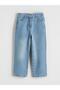 Girls' Jean Pants with Adjustable Waistband (S6)