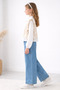 Mi̇ss 797-02-26 Girl's Stone Embroidered Collar Shirt, Knitwear Vest and Wide-Legged Pants 3-Piece Set - 4