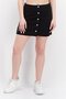 Women Plain Mini Skirt, Black