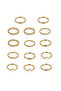 14 Pieces of Twist Rings and Joint Ring Set - 3