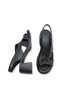 Belaveria Black Women's Cross Strap Detailed Heeled Daily Comfortable Stylish Casual Genuine Leather Sandals - 4