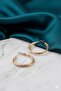 Tarnish-Resistant Steel Triple Spiral Textured Hoop Earrings