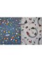 100% Cotton Kids 70X100 Crib Pillow Sheet Quilt Set Traffic and Blue Galaxy (with Quilt) - 3
