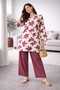 Crinkle fabric top and bottom women's set, oversized - suitable for modest wear - 6