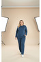 Plus Size Soft Texture Comfortable Double Pockets Mold Flexible Women Tracksuit Set